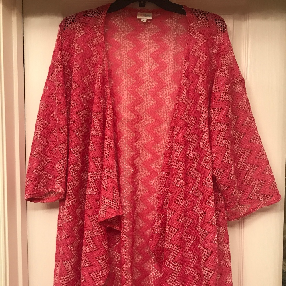 Women's Lularoe Pink Shirley Sz Large Cover-Up